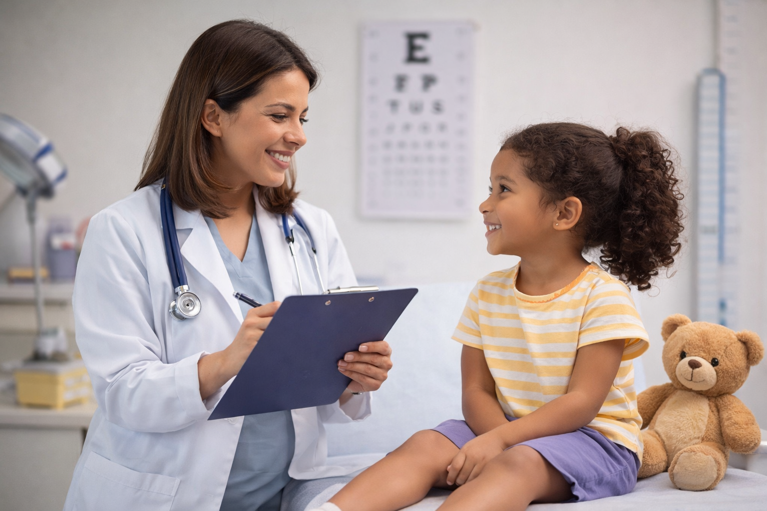 Pediatric well visit illustration